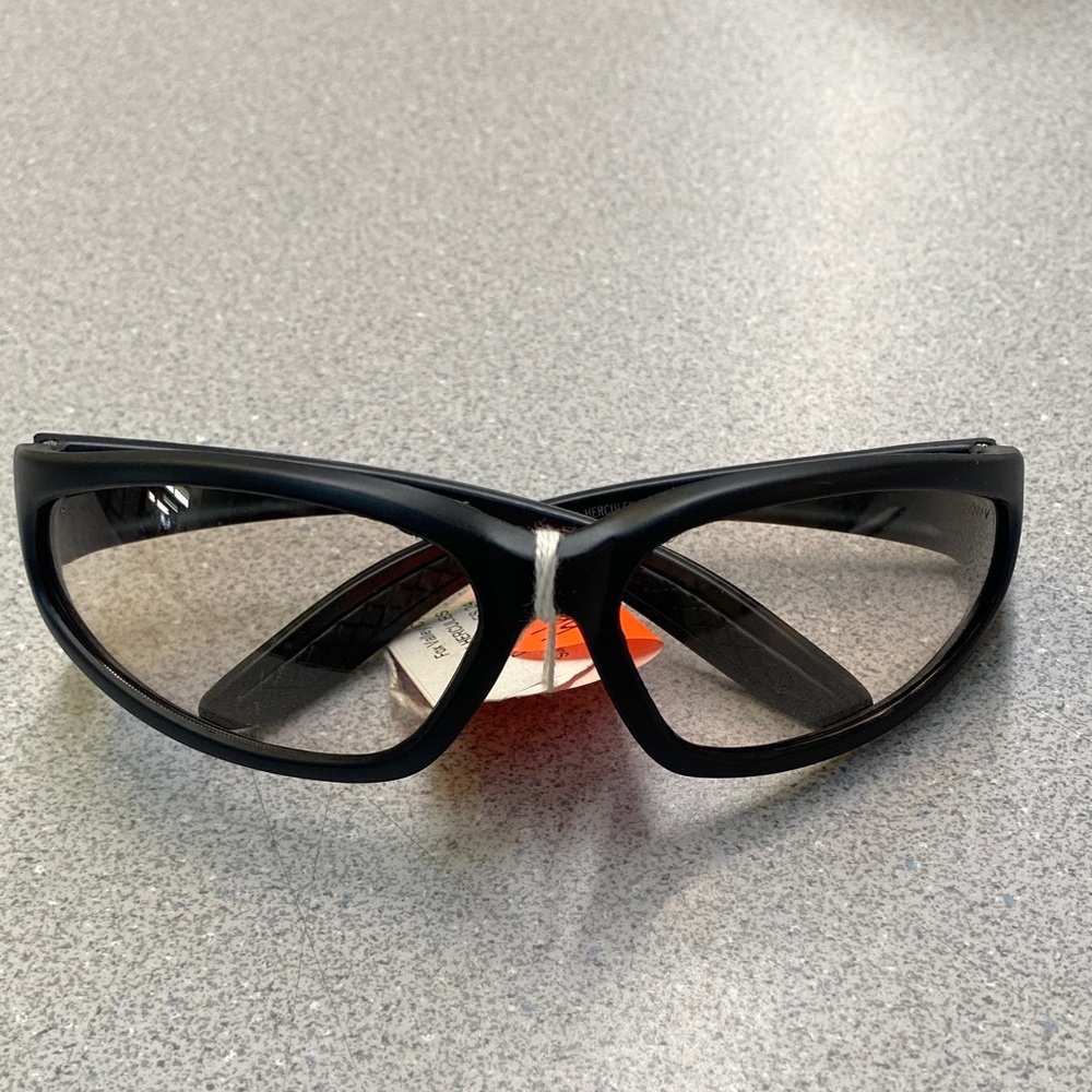 Transitional Black Wraparound Sunglasses Hercules